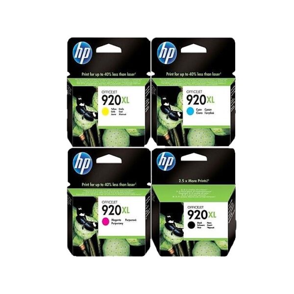 HP 920XL High Yield Ink Cartridges C/M/Y Each