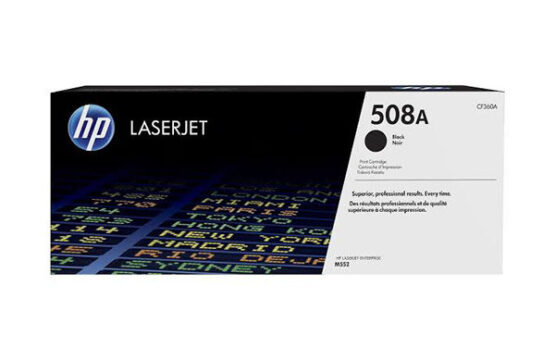HP 508A Black Toner LaserJet Cartridge, CF360A